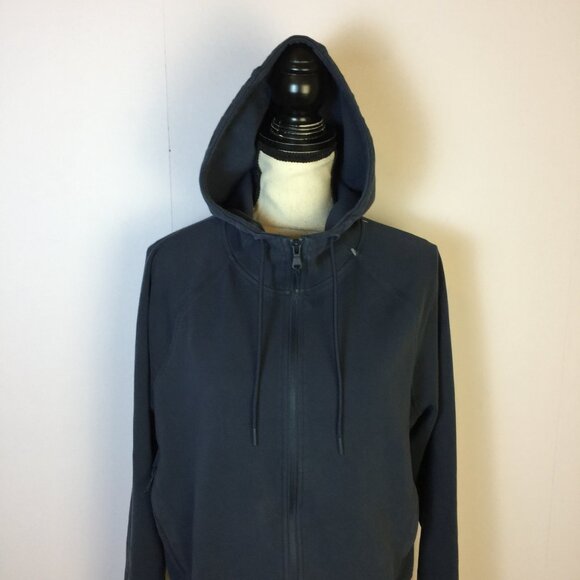 Old Navy Hoodie Jacket Sweatshirt Sz M Womans Navy Blue Dynamic Fleece Full Zip - Picture 5 of 11